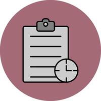 Waiting List Line Filled multicolour Circle Icon vector