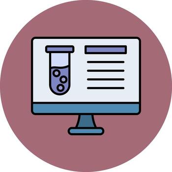 Computer Science Line Filled multicolour Circle Icon vector