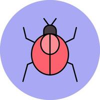 Cockroach Line Filled multicolour Circle Icon vector