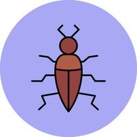 Insect Line Filled multicolour Circle Icon vector