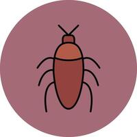 Insect Line Filled multicolour Circle Icon vector