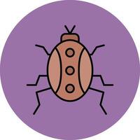 Bug Line Filled multicolour Circle Icon vector