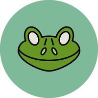 Frog Line Filled multicolour Circle Icon vector