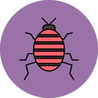 Bug Line Filled multicolour Circle Icon vector