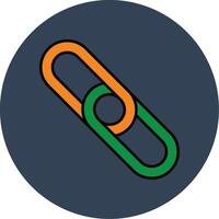 Backlink Line Filled multicolour Circle Icon vector