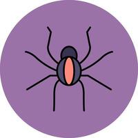 Spider Line Filled multicolour Circle Icon vector