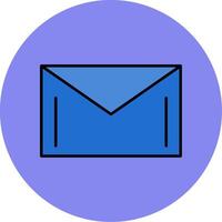 Mail Line Filled multicolour Circle Icon vector