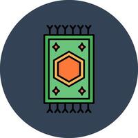 Carpet Line Filled multicolour Circle Icon vector