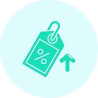 Price tag Solid duo tune Icon vector