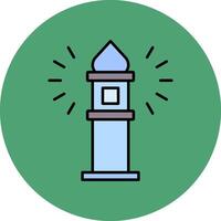 Adzan Line Filled multicolour Circle Icon vector