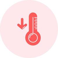 bajo temperatura sólido dúo melodía icono vector