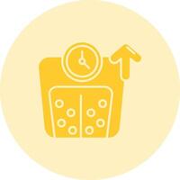 Weight Solid duo tune Icon vector