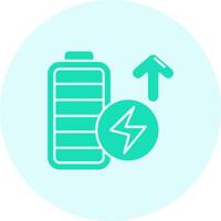 Battery full Solid duo tune Icon vector