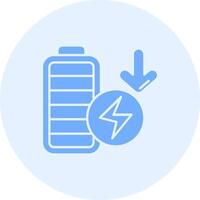 Low battery Solid duo tune Icon vector