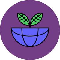 Ecosystem Line Filled multicolour Circle Icon vector