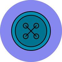 Cloth Button Line Filled multicolour Circle Icon vector