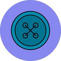 Cloth Button Line Filled multicolour Circle Icon vector