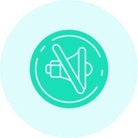 Mute Solid duo tune Icon vector