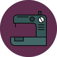 Sewing Machine  Line Filled multicolour Circle Icon vector