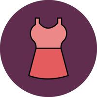 Dress Line Filled multicolour Circle Icon vector