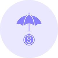 Umbrella Solid duo tune Icon vector