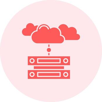 Cloud data Solid duo tune Icon vector