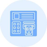 Atm machine Solid duo tune Icon vector