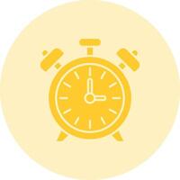 alarma reloj sólido dúo melodía icono vector