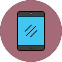 Smartphone Line Filled multicolour Circle Icon vector