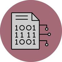 Encryption Data Line Filled multicolour Circle Icon vector