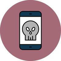 Smartphone Line Filled multicolour Circle Icon vector