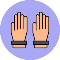 Glove Line Filled multicolour Circle Icon vector