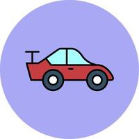 Car Line Filled multicolour Circle Icon vector