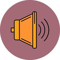 Volume Line Filled multicolour Circle Icon vector
