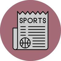 Sports News Line Filled multicolour Circle Icon vector