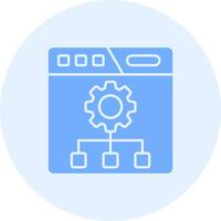 Setting Solid duo tune Icon vector