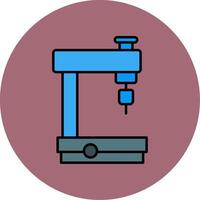 Milling Machine Line Filled multicolour Circle Icon vector