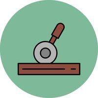 Control Lever Line Filled multicolour Circle Icon vector