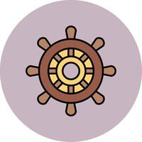 Helm Line Filled multicolour Circle Icon vector