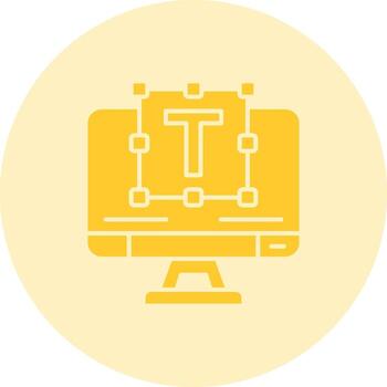 Typography Solid duo tune Icon vector