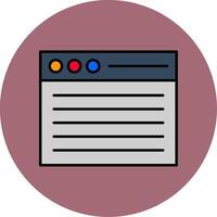 Web Line Filled multicolour Circle Icon vector