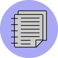 Notes Line Filled multicolour Circle Icon vector