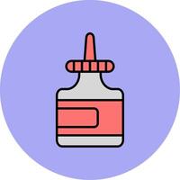 Glue Line Filled multicolour Circle Icon vector