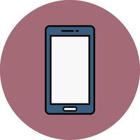 Mobile Phone Line Filled multicolour Circle Icon vector