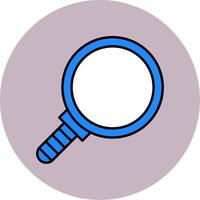 Magnifying,Glass Line Filled multicolour Circle Icon vector