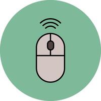 Wireless Mouse Line Filled multicolour Circle Icon vector