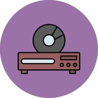 Dvd Player Line Filled multicolour Circle Icon vector