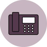 Telephone Line Filled multicolour Circle Icon vector