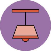 Ceiling Lamp Line Filled multicolour Circle Icon vector