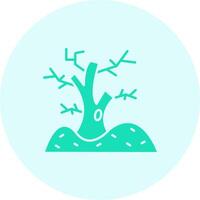 Tree Solid duo tune Icon vector